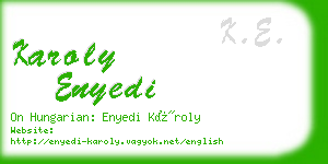 karoly enyedi business card